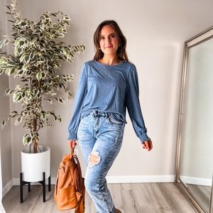 Ruffle Long Sleeve Top